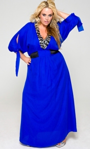 monic c. liza cobalt blue beaded silk maxi gown